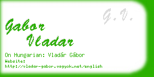 gabor vladar business card