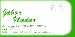 gabor vladar business card